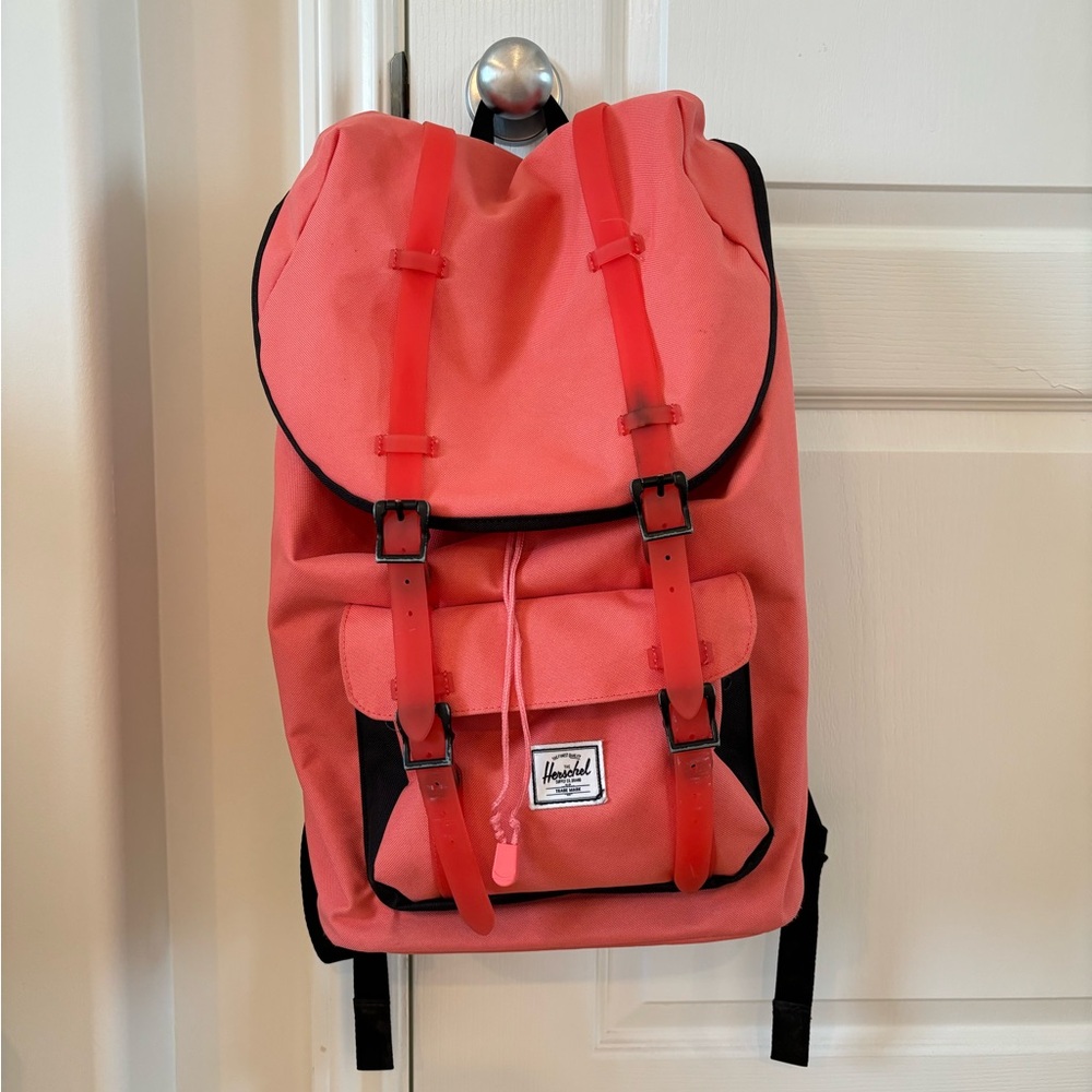 Limited Edition Herschel Supply Company Coral and Black Backpack 30L
